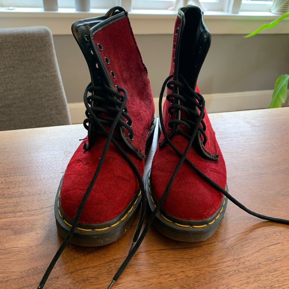 Red Velvet Doc Martens